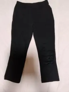 プロバドール 黒 ギャザー クロップドパンツ QVC Mサイズ