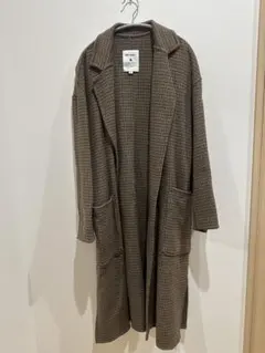 niko and ... ブラウン系チェック ロングコート