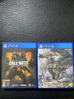 コールオブデューティブラックオプス4、モンスターハンターワールド　PS4ゲーム