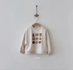 fondue トレーナー アイボリー くま パン　 XS S M