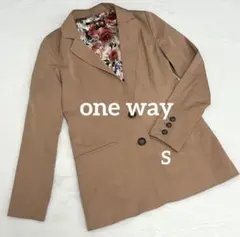 最終価格【ワンウェイ】one way テーラードジャケット S ベージュ
