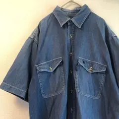 ポロ　ゆったり　人気　デザイン　シャツ　半袖　古着