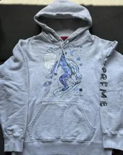 シュプリーム ダニエル・ジョンストン シルバーサーファー フーディー Sサイズ