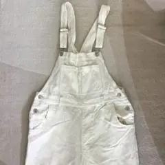 ホワイト コーデュロイ サロペット　WEGO Sサイズ