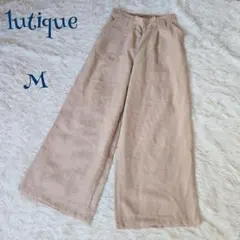 【lutique】ウエスト後ろゴム ハイウエスト ワイドパンツ M 体型カバー