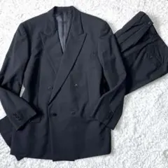 極美品L〜XL✨ブラックフォーマルダブル アジャスター AB7 背抜き 春先〜秋