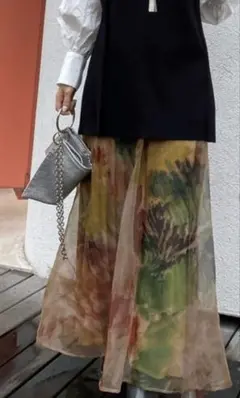 【AMERI】UND WILLOW PAINT PLEATS SKIRTのサムネイル