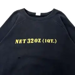 90s vintage 페이드 스웨트 프린트 라글란 블랙 Free