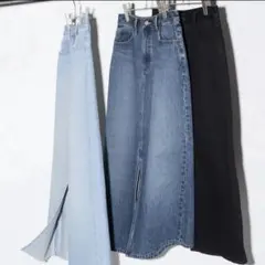 UNIQLO ユニクロ　デニム　スカート　ロング　ブルー　新品　タグ付き　M