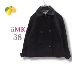 『アイアイエムケー』ピーコート 黒 ダブルブレスト【M】レディース 秋冬