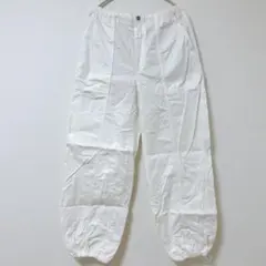 美品 GU 【XL】白 ホワイト カーゴパンツ ゆったり