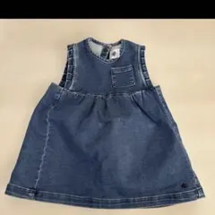 プチバトー　デニムワンピース 72cm 12M