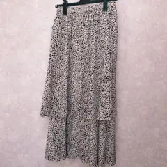 レオパード柄❤️ティアードスカート