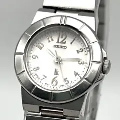 【稼働品】　セイコー　クォーツ　腕時計　ルキア　シルバー　レディース