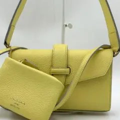 【美品】ショウジフジタ DANCER ポーチ付 ショルダー 3way イエロー