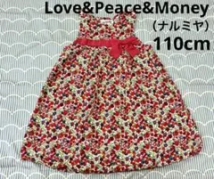 Love&Peace&Money◆小花柄ノースリーブワンピース ◆110 赤のサムネイル