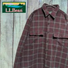 LLBean エルエルビーン フランネルシャツ USA製
