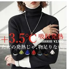 新品　アンティカ　ヒートリブインナーニット