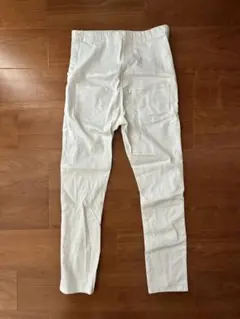 無印良品　マタニティパンツ／ホワイトデニム