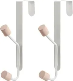 ⭐️未使用⭐️ドアフック ハンガー 2個セット ホワイト スチール製 省スペース