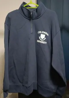 【GU】ジーユー　ハーフジップスウェット　Lサイズ　コロンビア