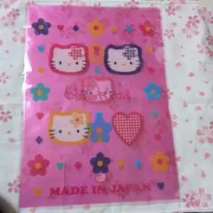 未使用　ハローキティ カオハナ　クリアファイル ピンク　1997年頃