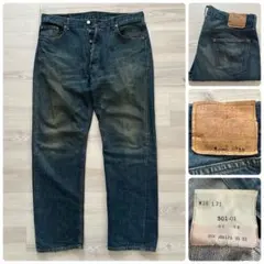 00's Levi's 501 フィリピン製 縦落ち ヒゲ ハチノス W36
