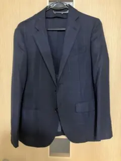 【上下セット】COMME CA ISM チェック柄 ネイビー セットアップ　XSのサムネイル