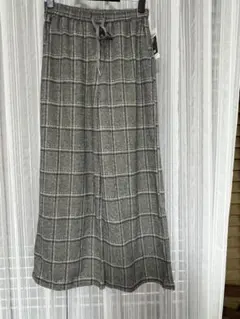 新品　チェック ワイドパンツ Mサイズ