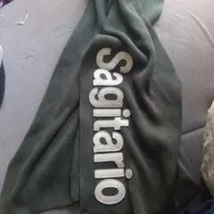 Sagitario オリーブグリーン 大判マフラーコットンニット