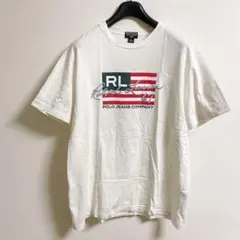POLO JEANS RALPH LAUREN Tシャツ 星条旗　刺繍　ロゴ