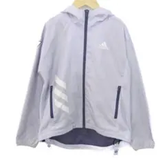 【汚れ多数】adidas ウィンドブレーカー 上着 フード付き 130センチ