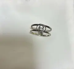 GUCCIインターロッキングスリムオープンバンドリング 10号 Ag925