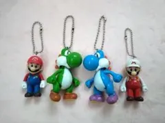 マリオ＆ヨッシー　ボールチェーンキーホルダー4個セット