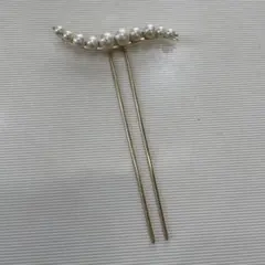 パール装飾 ゴールド ヘアピン