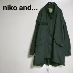 niko and... ニコアンド ミリタリージャケット モッズコート ブラック