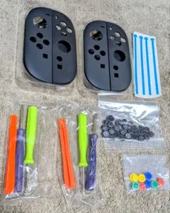 Joy-Con2 純正外装とボタンのセットと予備のバネや分解に使える工具等