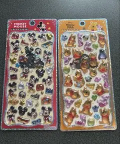 【正規品】プチドロップステッカー　ミッキーマウス、プーさん