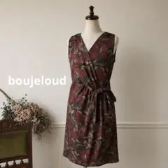 47美品　boujeloudストレッチワンピース 赤柄