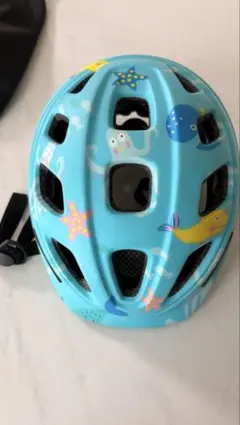 子供用 ヘルメット XS 水色 海柄 自転車 キッズ トイザらス購入