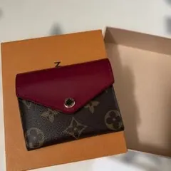 LOUIS VUITTON 三つ折り財布 ブラウン/バーガンディ 美品