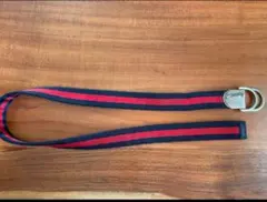 GUCCI キャンバスベルト ネイビー レッドのサムネイル