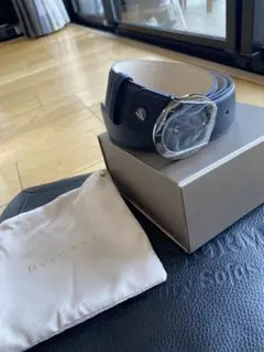 BVLGARI ネイビー レザー 時計付きベルト