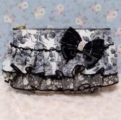 フリー出品⑦　リバティ　カーライン　グレー　ドレスポーチ