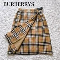 BURBERRYS ノバチェック　巻きスカート　革ベルト ラップ　40 y2k