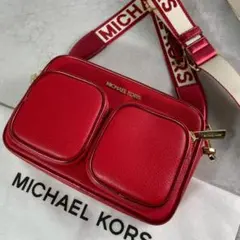 ✨極美品✨マイケルコース　ショルダーバッグ　2way ジェットセット　レザー　赤