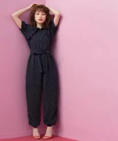 WEGO 高橋愛コラボジャンプスーツ PINK PINK PINK ドット柄のサムネイル