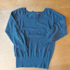 green label relaxing ブラック ニットセーター