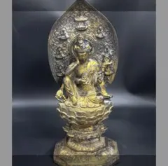 銅製 地蔵菩薩立像 仏像 錫杖宝珠持ち - メルカリ