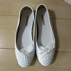 ファビオルスコーニ　セシル白37.5 バレエシューズパンプス